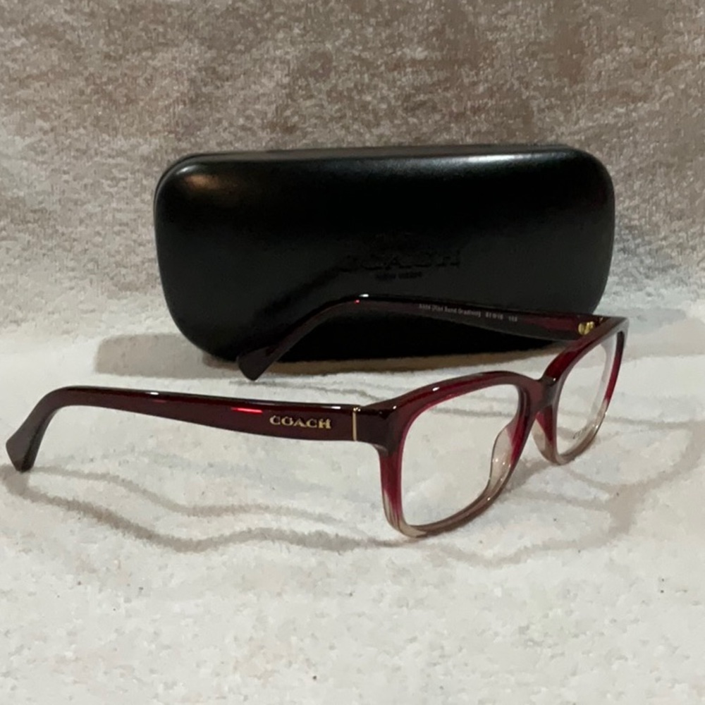Coach Burgundy Glasses with Case